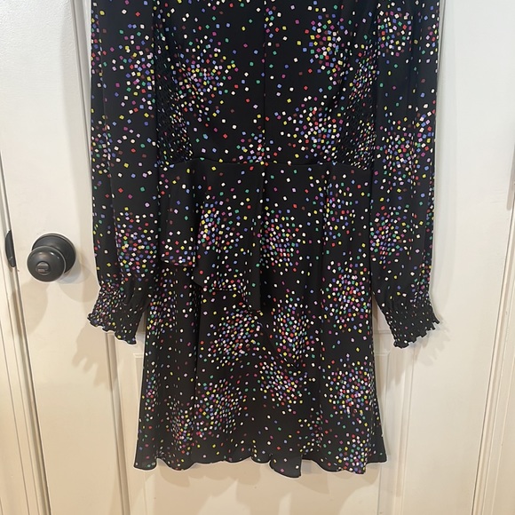 KATE SPADE CONFETTI PRINT SMOCKED SHIRT DRESS - Picture 12 of 16